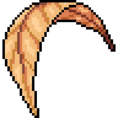 vektör piksel sanat yaprağı turuncu izole çizgi film