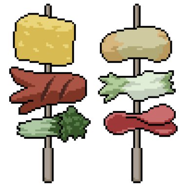 barbekü çubuğunun piksel sanatı