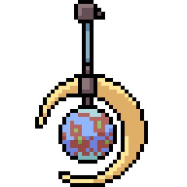 Vektör piksel sanat tılsımı izole edilmiş çizgi film