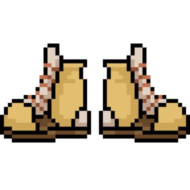 vektör piksel sanat ayakkabısı izole çizgi film