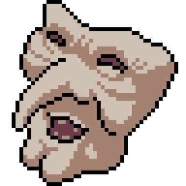 vektör piksel sanatı cadı maskesi izole çizgi film