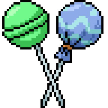 vektör pikseli sanat tatlı şeker izole çizgi film