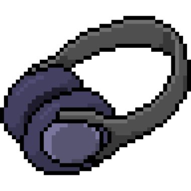 vektör piksel sanat kulaklığı izole çizgi film