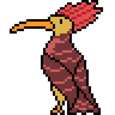 vektör piksel sanat kuşu izole edildi