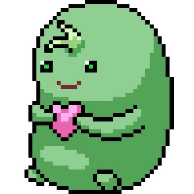 vektör piksel sanatı. Şişko bebek izole edilmiş çizgi film.