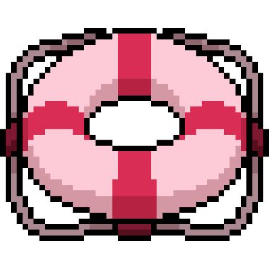 vektör piksel sanat şamandırası izole edilmiş çizgi film