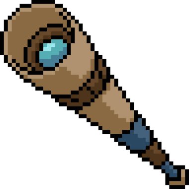 vektör piksel sanat dürbünü izole edilmiş çizgi film