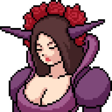 vektör piksel sanatı izole edilmiş anime kız