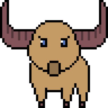 vektör pikseli bufalo izole edildi