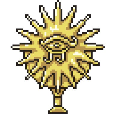 vektör piksel sanatı soyut nesne izole edildi