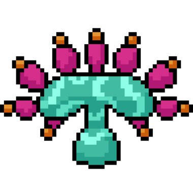 vektör piksel sanat planktonları derin deniz izole çizgi filmi