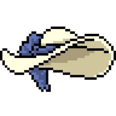 vektör pikseli şapka izole edilmiş çizgi film