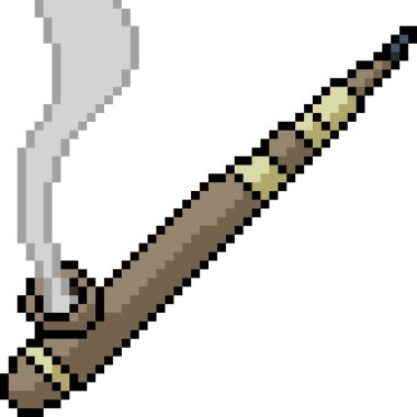 vektör piksel sanat tütünü izole edilmiş çizgi film