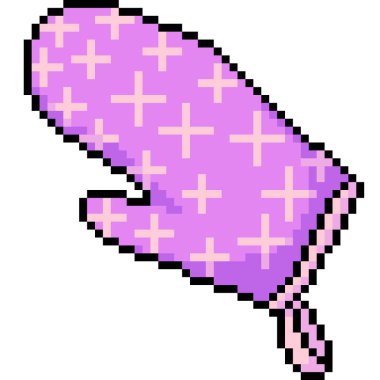 vektör piksel resim pişirme eldiveni izole edilmiş çizgi film