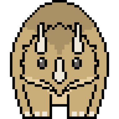 vektör piksel sanat triceratops dinozor