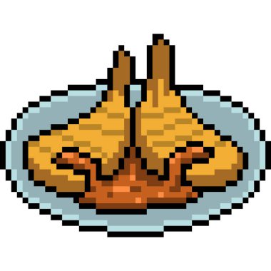 vektör piksel sanat bifteği izole edildi