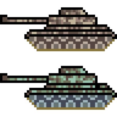 vektör piksel sanat tankı izole edildi