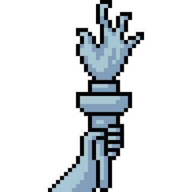vektör piksel sanat heykeli izole edilmiş cartoo