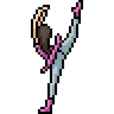 vektör pikseli sanat balesi izole edilmiş çizgi film