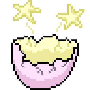 Vektör piksel sanat fantezi yumurta izole cartoo