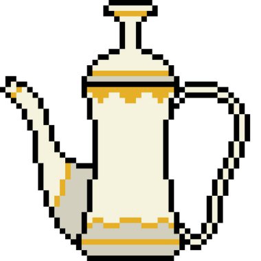 vektör piksel sanat kavanozu izole edildi