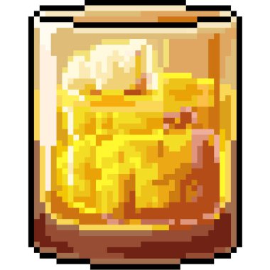 Vektör piksel sanat içkisi de izole edilmiş.