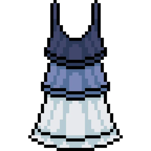 Vecteur Pixel Art Fille Porter Isolé Dessin Animé — Image vectorielle