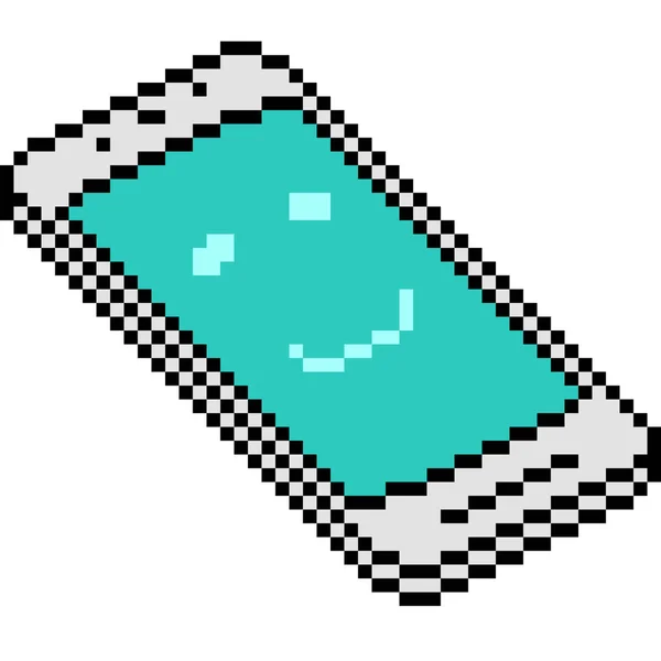 Vecteur Pixel Art Smartphone Isolé — Image vectorielle