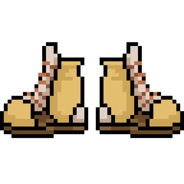 Vecteur Pixel Art Chaussure Isolé Dessin Animé — Image vectorielle