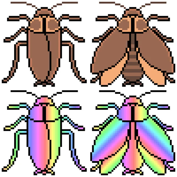 Hamamböceği gökkuşağının piksel sanatı