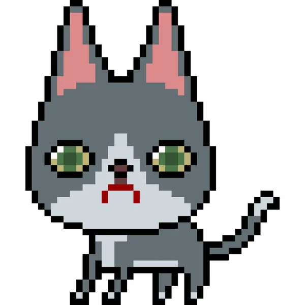 Vector Pixel Arte Gato Aislado — Archivo Imágenes Vectoriales