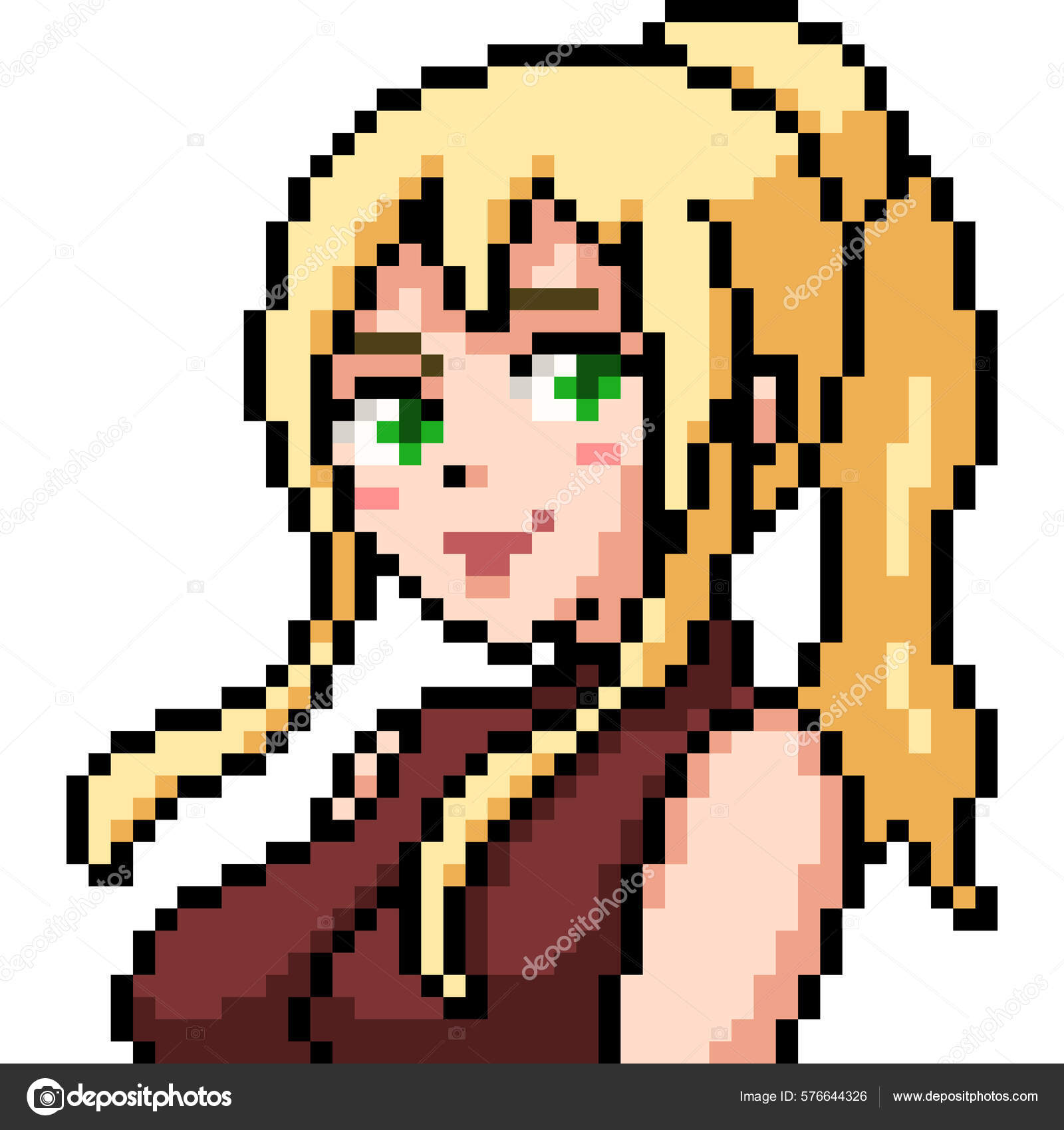 Pixel art anime