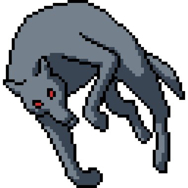 Vektör piksel sanatı izole edilmiş kurt atlayışı