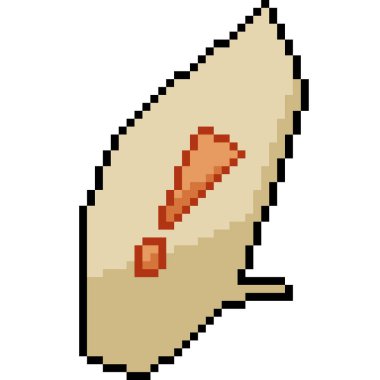 vektör piksel sanat ünlem izole çizgi film işareti