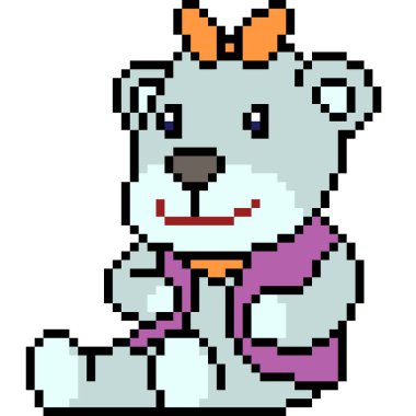 vektör pikseli oyuncak bebek izole edildi