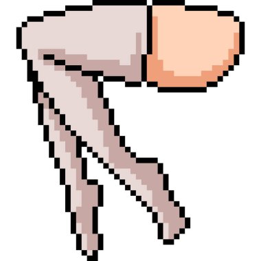 vektör pikselli çoraplar izole edilmiş karikatür