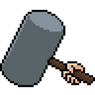 vektör piksel sanat çekici izole edilmiş çizgi film