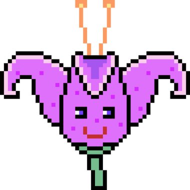 vektör piksel sanatı çiçeği izole edildi