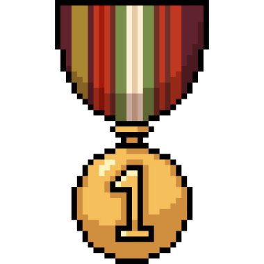 vektör piksel resim ödülü rozeti izole edilmiş çizgi film