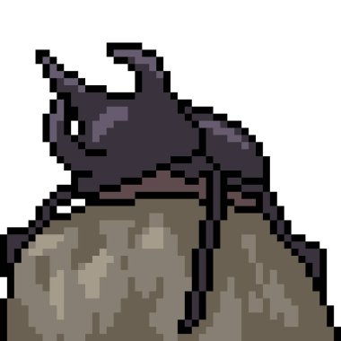 vektör piksel sanat böceği karikatürü izole etti