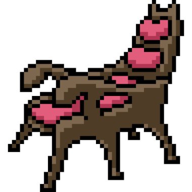 vektör pikseli sanat koltuğu izole edilmiş çizgi film