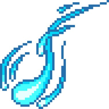 Vektör piksel sanat fantezi efekti izole edilmiş çizgi film