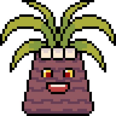 vektör piksel sanat palmiyesi izole