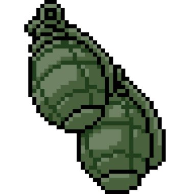 vektör piksel el bombası izole edilmiş çizgi film