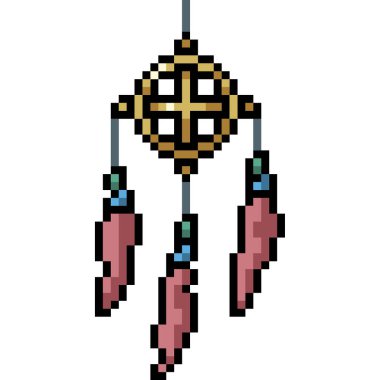 Vektör piksel sanat tılsımı izole edilmiş karikatür.