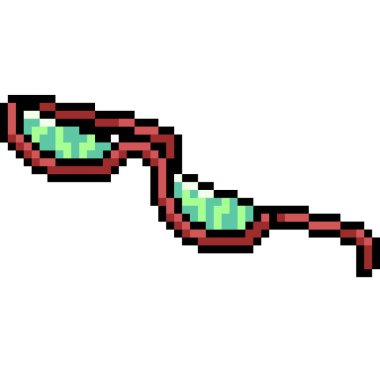 vektör pikseli sanat gözlükleri izole edilmiş çizgi film