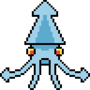 vektör piksel resim mürekkep balığı izole edildi