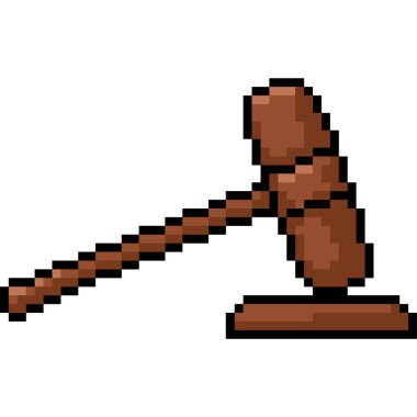 Vektör piksel sanat çekici hakim karikatür izole