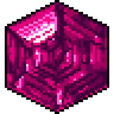 Vektör piksel sanat mücevher taşı izole çizgi film