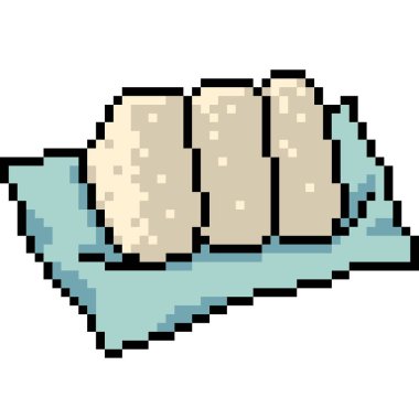 Vektör piksel sanat pirinç topu izole edilmiş çizgi film